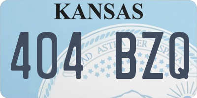 KS license plate 404BZQ