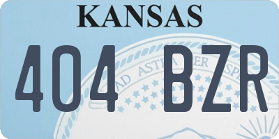 KS license plate 404BZR