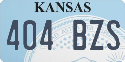 KS license plate 404BZS