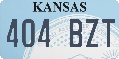 KS license plate 404BZT
