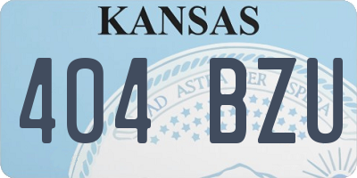 KS license plate 404BZU