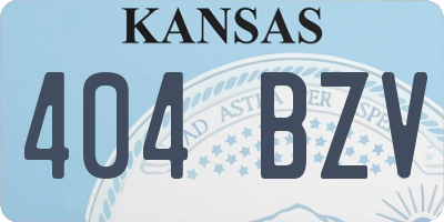 KS license plate 404BZV