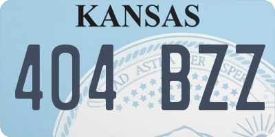 KS license plate 404BZZ