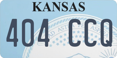 KS license plate 404CCQ