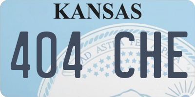 KS license plate 404CHE