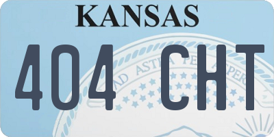 KS license plate 404CHT