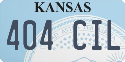 KS license plate 404CIL