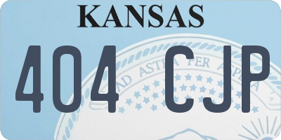 KS license plate 404CJP