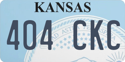 KS license plate 404CKC