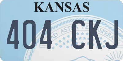 KS license plate 404CKJ