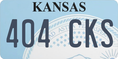 KS license plate 404CKS