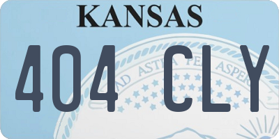KS license plate 404CLY