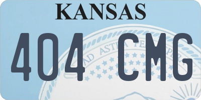 KS license plate 404CMG