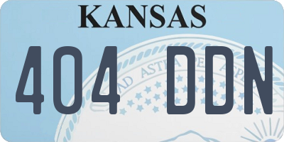 KS license plate 404DDN