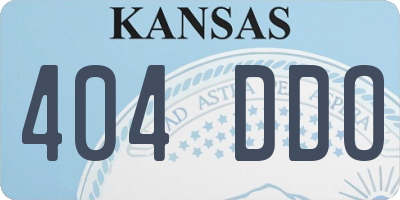 KS license plate 404DDO