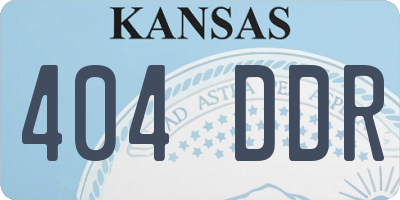 KS license plate 404DDR