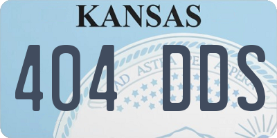 KS license plate 404DDS