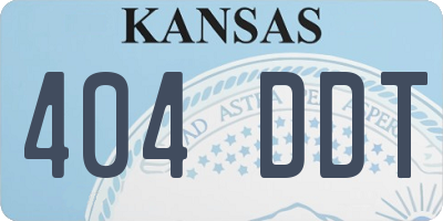 KS license plate 404DDT