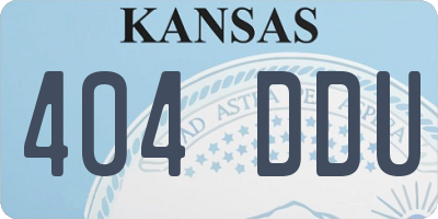 KS license plate 404DDU