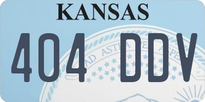 KS license plate 404DDV