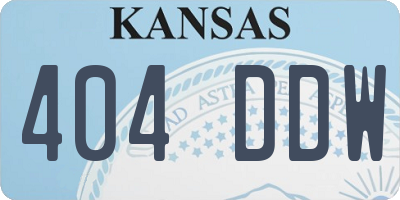 KS license plate 404DDW