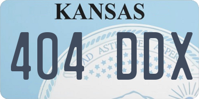 KS license plate 404DDX