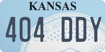 KS license plate 404DDY