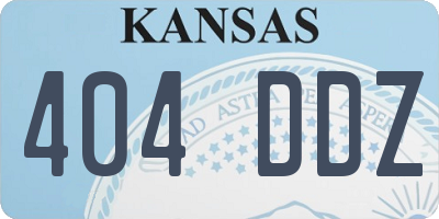 KS license plate 404DDZ