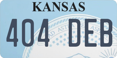 KS license plate 404DEB