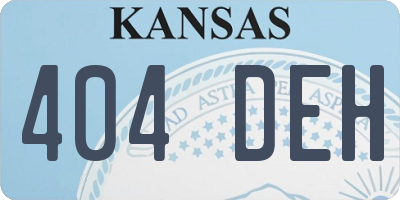KS license plate 404DEH