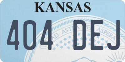 KS license plate 404DEJ