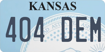 KS license plate 404DEM
