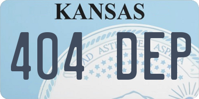 KS license plate 404DEP