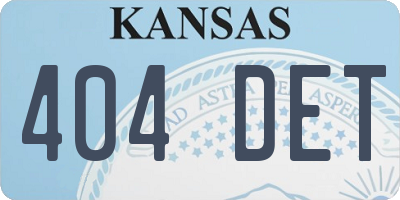 KS license plate 404DET