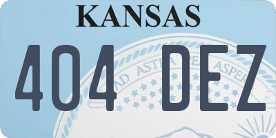 KS license plate 404DEZ