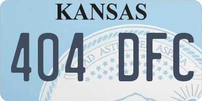 KS license plate 404DFC