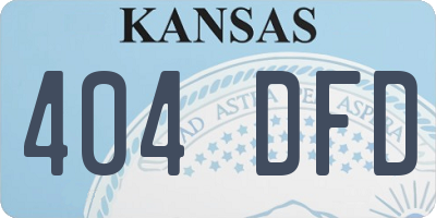 KS license plate 404DFD