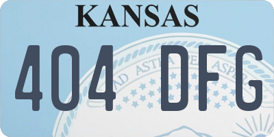 KS license plate 404DFG