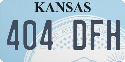 KS license plate 404DFH