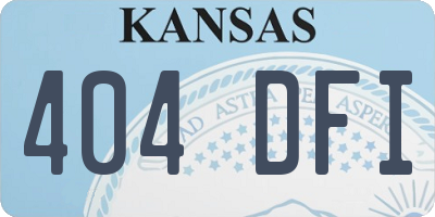 KS license plate 404DFI