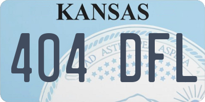KS license plate 404DFL