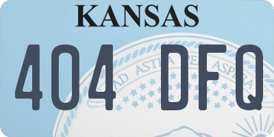 KS license plate 404DFQ