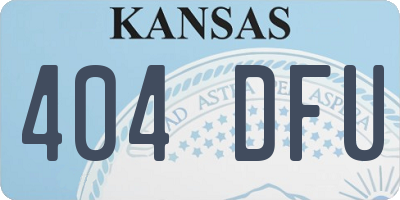 KS license plate 404DFU