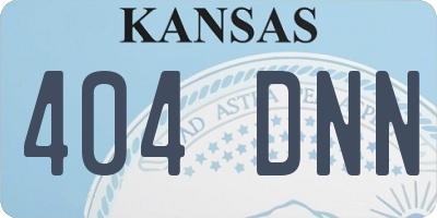 KS license plate 404DNN