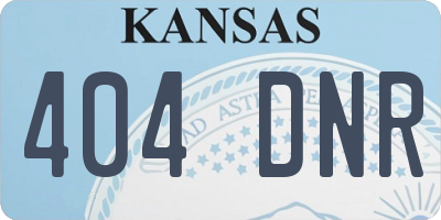KS license plate 404DNR