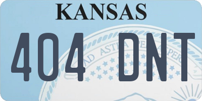 KS license plate 404DNT