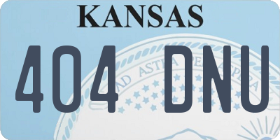 KS license plate 404DNU