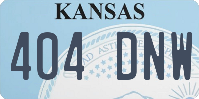 KS license plate 404DNW