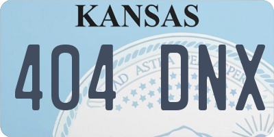 KS license plate 404DNX