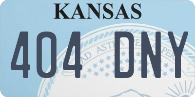 KS license plate 404DNY